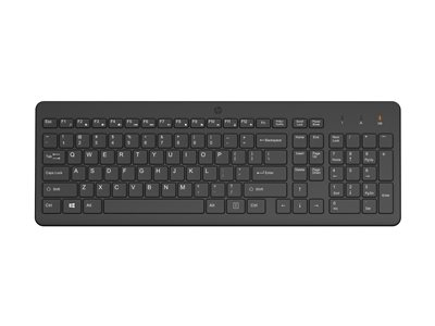HP 220 - Clavier - sans fil - 2.4 GHz - QWERTY - Anglais international - noir - emballage recyclable