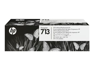 HP 713 - Pack de 4 - jaune, cyan, magenta, noir pigmenté - original - DesignJet - Kit de remplacement des têtes d'impression - pour DesignJet Studio, T210, T230, T250, T630, T650