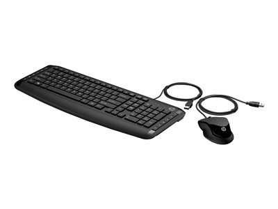 HP Pavilion 200 - Ensemble clavier et souris - USB - Anglais - noir - pour HP 21, 22, 24, 27; Pavilion 24, 27, TP01