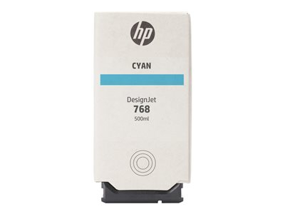 HP 768 - 500 ml - cyan - original - DesignJet - cartouche d'encre - pour DesignJet XL 3800, 3800 PostScript