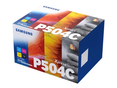 HP CLT-P504C - Pack de 4 - noir, jaune, cyan, magenta - original - cartouche de toner (SU400A) - pour Samsung CLP-415, CLX-4195; MultiXpress SL-C1453, C1454; Xpress SL-C1404, C1810, C1860