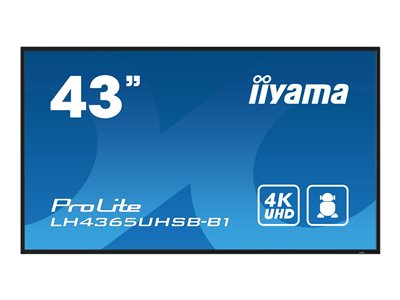 iiyama ProLite LH4365UHSB-B1 - Classe de diagonale 43" (42.5" visualisable) écran LCD rétro-éclairé par LED - signalisation numérique - Android - 4K UHD (2160p) 3840 x 2160 - noir
