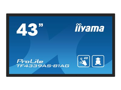 iiyama ProLite TF4339AS-B1AG - Classe de diagonale 43" (42.5" visualisable) écran LCD rétro-éclairé par LED - signalisation numérique - avec lecteur de média intégré et écran tactile (multipoint) - 4K UHD (2160p) 3840 x 2160 - cadre noir avec finition mate
