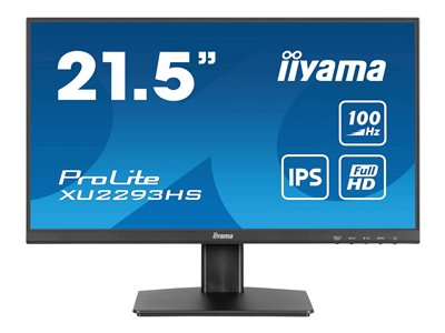iiyama ProLite XU2293HS-B6 - Écran LED - 22" - 1920 x 1080 Full HD (1080p) @ 100 Hz - IPS - 300 cd/m² - 1000:1 - 1 ms - HDMI, DisplayPort - haut-parleurs - noir, mat