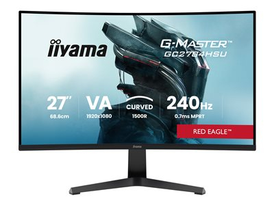 27iWIDE LCD G-Master Red Eagle 1920 x 1080 240 Hz Curved VA panel LEDBl. USB-Hub (2xOut v2.0) FreeSync Premium 350 cd/m 4000:1 StaticContrast 80.000.000:1 ACR S