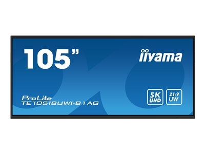 iiyama ProLite TE10518UWI-B1AG - Classe de diagonale 105" (104.6" visualisable) écran LCD rétro-éclairé par LED - signalétique numérique interactive - avec écran tactile - Android - 5K UHD (2160p) 5120 x 2160 - noir, mat