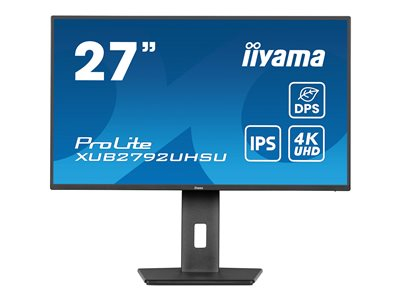 iiyama ProLite XUB2792UHSU-B6 - Écran LED - 27" - 3840 x 2160 4K @ 60 Hz - IPS - 350 cd/m² - 1300:1 - 4 ms - HDMI, DisplayPort, USB-C - haut-parleurs - noir mat