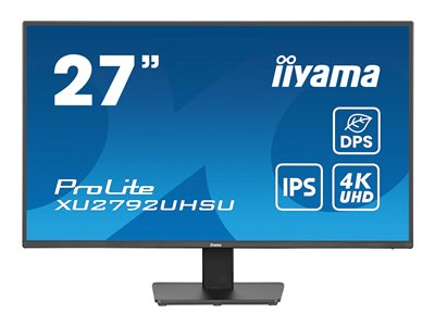 iiyama ProLite XU2792UHSU-B6 - Écran LED - 27" - 3840 x 2160 4K @ 60 Hz - IPS - 350 cd/m² - 1300:1 - 4 ms - HDMI, DisplayPort, USB-C - haut-parleurs - noir mat