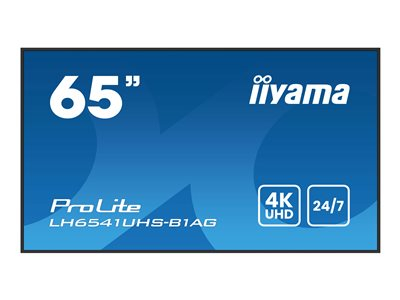 iiyama ProLite LH6541UHS-B1AG - Classe de diagonale 65" (64.5" visualisable) écran LCD rétro-éclairé par LED - signalisation numérique - 4K UHD (2160p) 3840 x 2160 - Collerette noire avec finition brillant