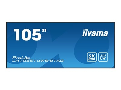 iiyama ProLite LH10551UWS-B1AG - Classe de diagonale 105" (104.7" visualisable) écran LCD rétro-éclairé par LED - signalisation numérique - 5K UHD (2160p) 5120 x 2160 - noir