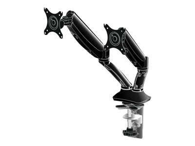 Iiyama DS3002C-B1 - Kit de montage - bras réglable - pour 2 moniteurs - noir - Taille d'écran : 10"-27" - montrable sur bureau
