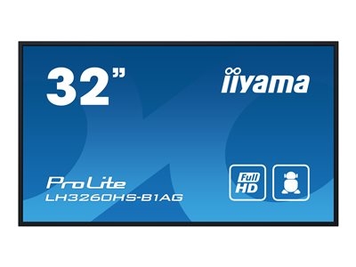 iiyama ProLite LH3260HS-B1AG - Classe de diagonale 32" (31.5" visualisable) écran LCD rétro-éclairé par LED - signalisation numérique - avec lecteur multimédia SoC intégré - 1080p 1920 x 1080 - éclairage périphérique - noir, finition matte