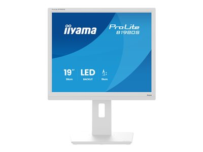 iiyama ProLite B1980S-W1 - Écran LED - 19" - 1280 x 1024 @ 75 Hz - TN - 250 cd/m² - 1000:1 - 3 ms - HDMI, DisplayPort - haut-parleurs - blanc, mat