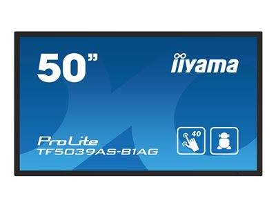 iiyama ProLite TF5039AS-B1AG - Classe de diagonale 50" écran LCD rétro-éclairé par LED - signalisation numérique - avec lecteur de média intégré et écran tactile (multipoint) - Android - 4K UHD (2160p) 3840 x 2160 - noir
