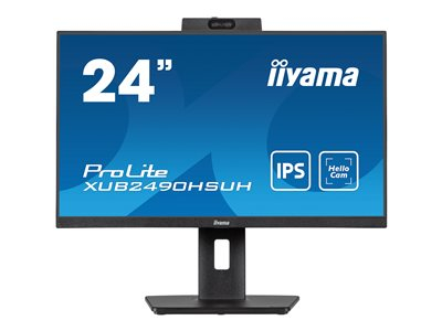 iiyama ProLite XUB2490HSUH-B2 - Écran LED - 24" (23.8" visualisable) - 1920 x 1080 Full HD (1080p) @ 100 Hz - IPS - 250 cd/m² - 1300:1 - 4 ms - HDMI, DisplayPort - haut-parleurs - noir, mat