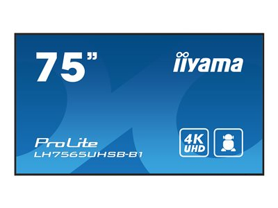 iiyama ProLite LH7565UHSB-B1 - Classe de diagonale 75" (74.5" visualisable) écran LCD rétro-éclairé par LED - signalisation numérique - Android - 4K UHD (2160p) 3840 x 2160 - noir