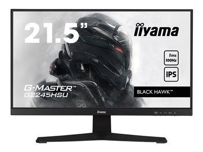 iiyama G-MASTER Black Hawk G2245HSU-B2 - Écran LED - 22" (21.5" visualisable) - 1920 x 1080 Full HD (1080p) @ 100 Hz - IPS - 300 cd/m² - 1000:1 - 1 ms - HDMI, DisplayPort - haut-parleurs - noir mat