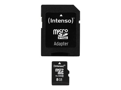 Intenso Class 10 - Carte mémoire flash (adaptateur microSDHC - SD inclus(e)) - 8 Go - Class 10 - micro SDHC