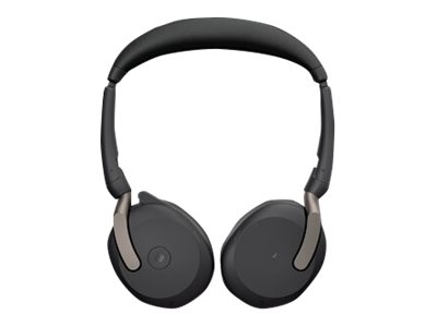 Jabra Evolve2 65 Flex MS Stereo - Micro-casque - sur-oreille - Bluetooth - sans fil - Suppresseur de bruit actif - USB-A - noir - Certifié pour Microsoft Teams