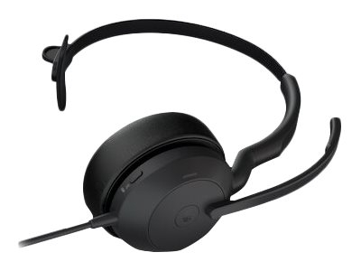 Jabra Evolve2 50 MS Mono - Micro-casque - sur-oreille - filaire - Suppresseur de bruit actif - USB-A - noir - certifié Zoom, Certifié pour Microsoft Teams, Cisco Webex Certified, Certifié Alcatel-Lucent, Certifié Unify, Certifié Google Meet, Certifié Amazon Chime