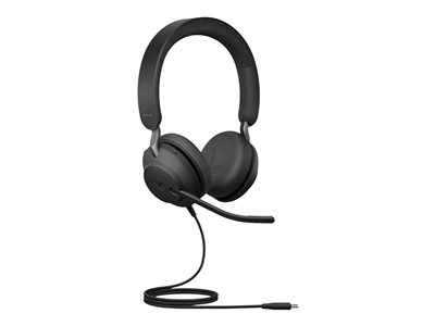 Jabra Evolve2 40 SE MS Stereo - Micro-casque - sur-oreille - filaire - USB-C - isolation acoustique - Certifié pour Microsoft Teams