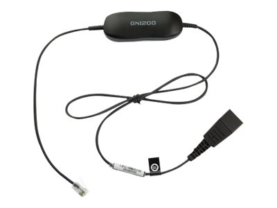 Jabra Smart Cord - Câble pour casque micro - noir - pour Cisco IP Phone 78XX; BIZ 2300; Mitel 74XX; Dialog 42XX, 44XX, 5446; Snom 71X