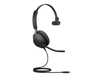 Jabra Evolve2 40 SE UC Mono - Micro-casque - sur-oreille - filaire - USB-C - isolation acoustique - Optimisé pour la CU