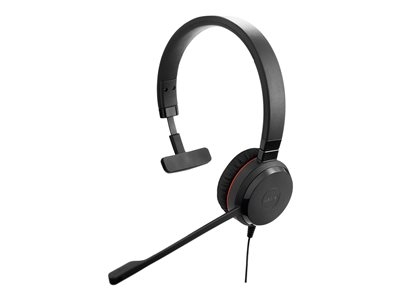 Jabra Evolve 30 II MS Mono - Headset - op oor - met bekabeling - USB-C, 3,5 mm-stekker - gecertificeerd voor Skype for Business