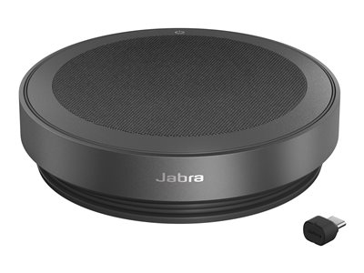 Jabra Speak2 75 UC - Haut-parleur main libre - Bluetooth - sans fil - USB-A, USB-C - gris foncé - Certifié pour Zoom Rooms, certifié Zoom, Certifié Alcatel-Lucent, Certifié Avaya, Cisco Webex Certified, Certifié Unify, Certifié MFi, Certifié Google Meet, Certifié Amazon Chime, Certifié Google Fast Pair