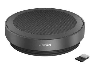 Jabra Speak2 75 UC - Haut-parleur main libre - Bluetooth - sans fil, filaire - USB-A, USB-C - gris foncé - Certifié pour Zoom Rooms, certifié Zoom, Certifié Alcatel-Lucent, Certifié Avaya, Cisco Webex Certified, Certifié Unify, Certifié MFi, Certifié Google Meet, Certifié Amazon Chime, Certifié Google Fast Pair