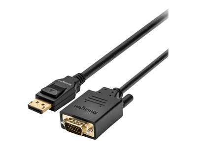 Kensington - Câble adaptateur - DisplayPort (M) pour HD-15 (VGA) (M) - DisplayPort 1.2 - 1.83 m - passif, support 1080p - noir