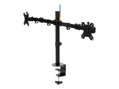 Kensington SmartFit Ergo Dual Extended Monitor Arm - Kit de montage - bras réglable - pour 2 moniteurs - métal - noir - Taille d'écran : jusqu'à 32 pouces - ordinateur de bureau, pince en forme de C, oeillet, montrable sur bureau