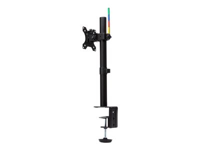 Kensington SmartFit Ergo Single Monitor Arm - Kit de montage - bras réglable - pour moniteur - noir - Taille d'écran : jusqu'à 34 pouces - ordinateur de bureau, pince en forme de C, oeillet, montrable sur bureau