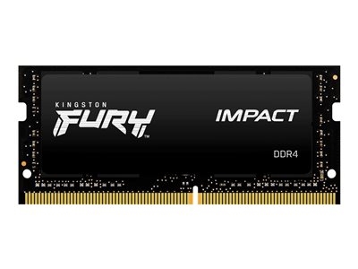 Kingston FURY Impact - DDR4 - module - 16 Go - SO DIMM 260 broches - 3200 MHz / PC4-25600 - CL20 - 1.2 V - mémoire sans tampon - non ECC - noir