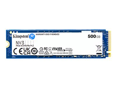 Kingston NV3 - SSD - 500 Go - interne - M.2 2280 - PCIe 4.0 x4 (NVMe)