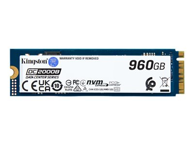Kingston DC2000B - SSD - Enterprise - 960 Go - interne - M.2 2280 - PCIe 4.0 x4 (NVMe)