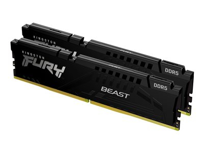Kingston FURY Beast - DDR5 - kit - 32 Go: 2 x 16 Go - DIMM 288 broches - 6800 MHz / PC5-54400 - CL34 - 1.4 V - mémoire sans tampon - on-die ECC - noir