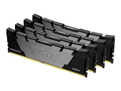 Kingston FURY Renegade - DDR4 - kit - 32 Go: 4 x 8 Go - DIMM 288 broches - 3200 MT/s / PC4-25600 - CL16 - 1.35 V - mémoire sans tampon - non ECC - noir