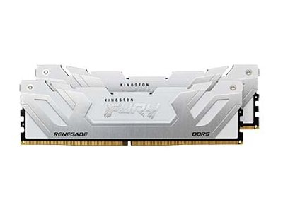 Kingston FURY Renegade - DDR5 - kit - 48 Go: 2 x 24 Go - DIMM 288 broches - 4200 MHz / PC5-67200 - CL40 - 1.45 V - mémoire sans tampon - on-die ECC - blanc et argent