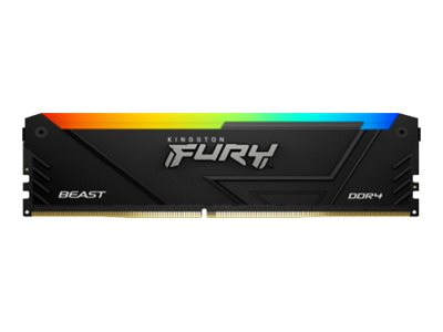 Kingston FURY Beast RGB - DDR4 - kit - 64 Go: 4 x 16 Go - DIMM 288 broches - 3200 MT/s / PC4-25600 - CL16 - 1.35 V - mémoire sans tampon - non ECC - noir