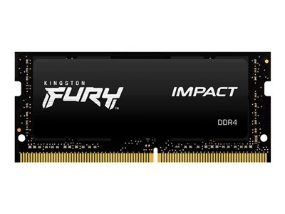 Kingston FURY Impact - DDR4 - kit - 64 Go: 2 x 32 Go - SO DIMM 260 broches - 3200 MT/s / PC4-25600 - CL20 - 1.2 V - mémoire sans tampon - non ECC - noir
