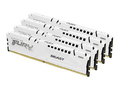 Kingston FURY Beast - DDR5 - kit - 128 Go: 4 x 32 Go - DIMM 288 broches - 5200 MT/s / PC5-41600 - CL40 - 1.25 V - on-die ECC