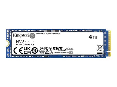 Kingston NV3 - SSD - 4 To - interne - M.2 2280 - PCIe 4.0 x4 (NVMe)