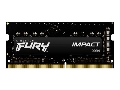 Kingston FURY Impact - DDR4 - kit - 32 Go: 2 x 16 Go - SO DIMM 260 broches - 3200 MT/s / PC4-25600 - CL20 - 1.2 V - mémoire sans tampon - non ECC - noir