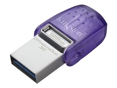 Kingston DataTraveler microDuo 3C - Clé USB - 128 Go - USB 3.2 Gen 1 / USB-C