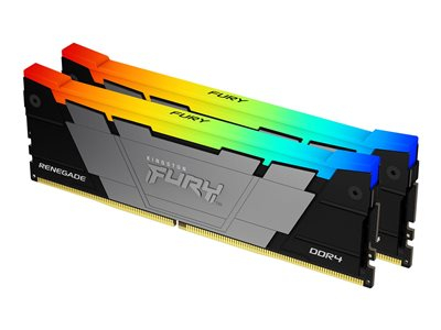 Kingston FURY Renegade RGB - DDR4 - kit - 16 Go: 2 x 8 Go - DIMM 288 broches - 4000 MT/s / PC4-32000 - CL19 - 1.2 V - mémoire sans tampon - non ECC - noir