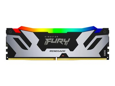 Kingston FURY Renegade RGB - DDR5 - module - 48 Go - DIMM 288 broches - 6000 MT/s / PC5-48000 - CL32 - 1.35 V - mémoire sans tampon - on-die ECC - noir et argent