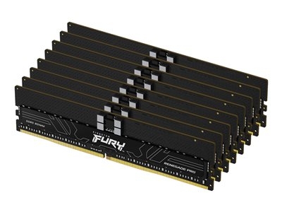 Kingston FURY Renegade Pro - DDR5 - kit - 128 Go: 8 x 16 Go - DIMM 288 broches - 5600 MHz / PC5-44800 - CL36 - 1.25 V - mémoire enregistré - on-die ECC - noir