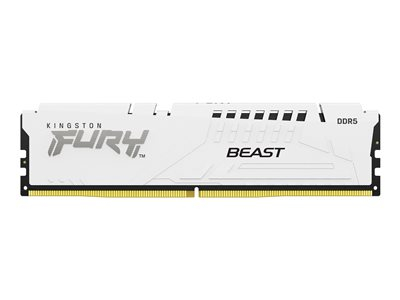 Kingston FURY Beast - DDR5 - module - 16 Go - DIMM 288 broches - 6000 MT/s / PC5-48000 - CL36 - 1.35 V - mémoire sans tampon - on-die ECC - blanc