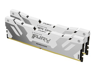 Kingston FURY Renegade - DDR5 - kit - 64 Go: 2 x 32 Go - DIMM 288 broches - 6400 MT/s / PC5-51200 - 1.1 V - mémoire sans tampon - on-die ECC - blanc, argent